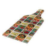 Vintage-Fruchtlabel-Muster Schneidebrett (Ecke)