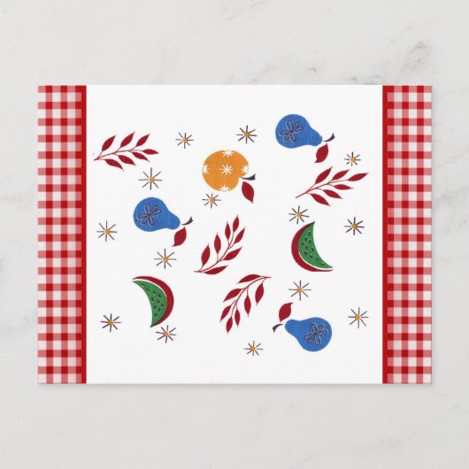 Vintage Fruchtsaftkarte Postkarte (Vorderseite)