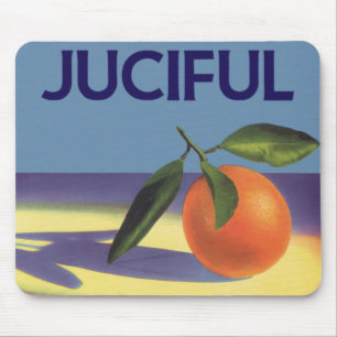 Vintage-Fruchtschachtel-Etikettenkunst, Juciful Or Mousepad
