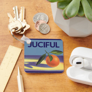 Vintage-Fruchtschachtel-Etikettenkunst, Juciful Or Schlüsselanhänger