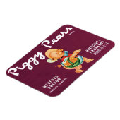 Vintage-Fruchtschachtel-Etikettenkunst mit Piggy B Magnet (Linke Seite)