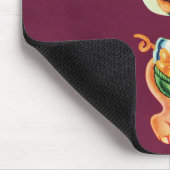 Vintage-Fruchtschachtel-Etikettenkunst mit Piggy B Mousepad (Ecke)