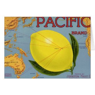 Vintage-Fruchtschachtel-Etikettenkunst Pacific Lem