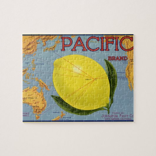 Vintage-Fruchtschachtel-Etikettenkunst Pacific Lem Puzzle (Horizontal)