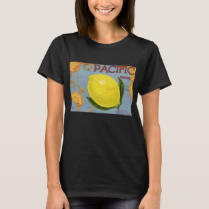 Vintage-Fruchtschachtel-Etikettenkunst Pacific Lem T-Shirt