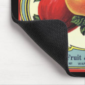 Vintage-Fruchtschachtel-Etikettenkunst Yakima Vall Mousepad (Ecke)