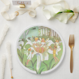 Vintage Frühjahr-Blume-Party-Platte Pappteller