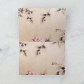 Vintage Frühjahrs-Doppelhappines/Chinesische Hochz Dankeskarte (Innenseite)