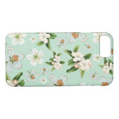 Vintage Frühjahrsblüte-Blume Muster Case-Mate iPhone Hülle (Rückseite (Horizontal))