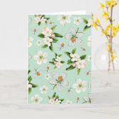 Vintage Frühjahrsblüte-Blume Muster Karte (Gelbe Blume)