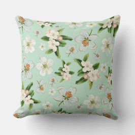 Vintage Frühjahrsblüte-Blume Muster Kissen