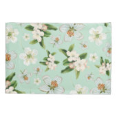 Vintage Frühjahrsblüte-Blume Muster Kissenbezug (Rückseite)