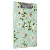 Vintage Frühjahrsblüte-Blume Muster Klemmbrett (Rechts)