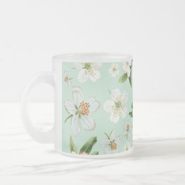 Vintage Frühjahrsblüte-Blume Muster Mattglastasse