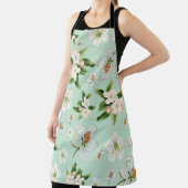 Vintage Frühjahrsblüte-Blume Muster Schürze (InSitu)