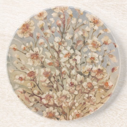 Vintage Frühjahrsblüten Getränkeuntersetzer (Vorne)