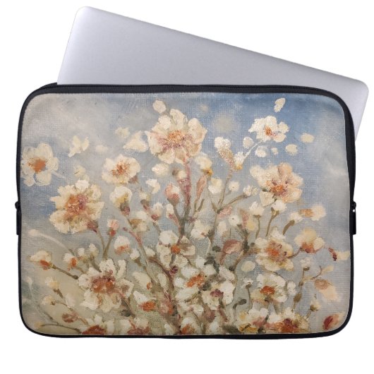 Vintage Frühjahrsblüten Laptopschutzhülle (Vorderseite)