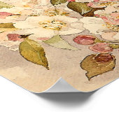 Vintage Frühjahrsblüten Poster (Ecke)