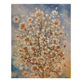 Vintage Frühjahrsblüten Poster