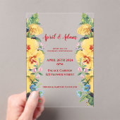 Vintage Frühjahrsblütenhochzeit Acryleinladungen (Insitu (Handheld))