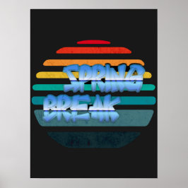 Vintage Frühjahrspause Poster