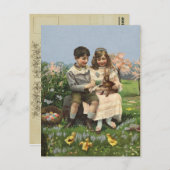 Vintage Frühjahrspostkarte Postkarte (Vorne/Hinten)