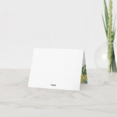 Vintage Frühjahrssonne mit hellgelbem Rosen Dankeskarte (Rückseite)