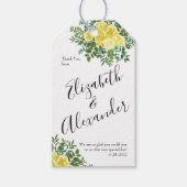 Vintage Frühjahrssonne mit hellgelbem Rosen Geschenkanhänger (Vorderseite)