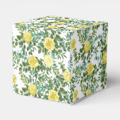 Vintage Frühjahrssonne mit hellgelbem Rosen Geschenkschachtel (Rückseite)