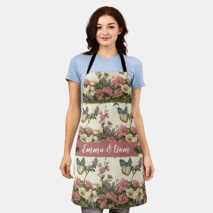 Vintage Frühlings-Schmetterling Blumen Garten für  Schürze