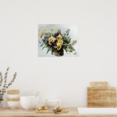 Vintage Frühlings-Stiefmütterchen Poster (Küche)