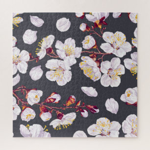 Vintage Frühlingsblumen: Detaillierte Hintergrundb Puzzle