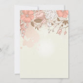 Vintage Frühlingsblumen Quinceañera Einladung (Rückseite)