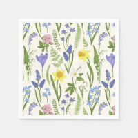 Vintage Frühlingsblumen und Kräuter