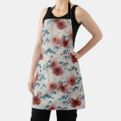 Vintage Frühlingsblumen und rosa Schmetterlinge Schürze (InSitu)