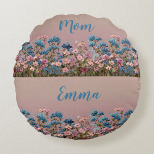 Vintage Frühlingsblumengarten für Mama Rundes Kissen