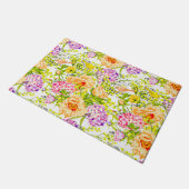 Vintage Frühlingsblüte Fußmatte (Schrägansicht)