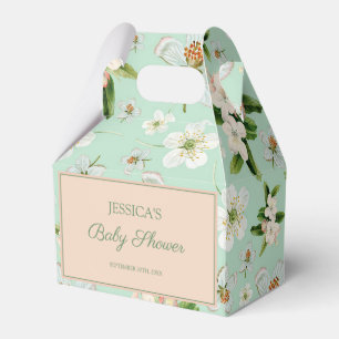 Vintage Frühlingsblüten Muster Baby Shower Geschenkschachtel