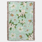 Vintage Frühlingsblüten Muster Decke (Vorderseite Vertikal)