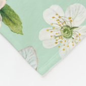 Vintage Frühlingsblüten Muster Fleecedecke (Ecke)