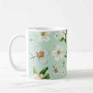 Vintage Frühlingsblüten Muster Kaffeetasse