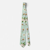Vintage Frühlingsblüten Muster Krawatte (Vorderseite)