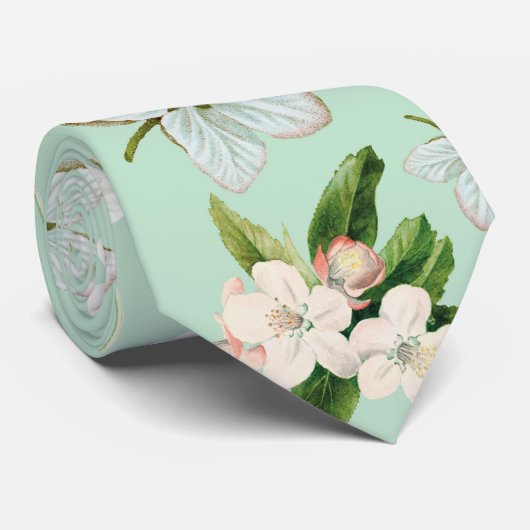 Vintage Frühlingsblüten Muster Krawatte (Gerollt)