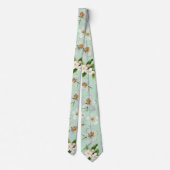 Vintage Frühlingsblüten Muster Krawatte (Rückseite)