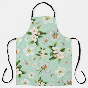 Vintage Frühlingsblüten Muster Schürze