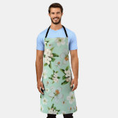 Vintage Frühlingsblüten Muster Schürze (Getragen)