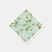 Vintage Frühlingsblüten Muster Serviette (Ecke)