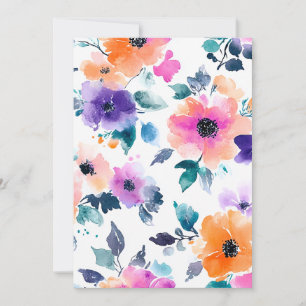 Vintage Frühlingsgarten Aquarell Blumen Feiertagskarte