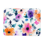 Vintage Frühlingsgarten Aquarell Blumen Magnet (Horizontal)
