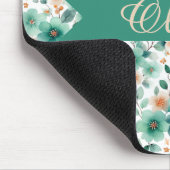 Vintage Frühlingsgrüne Florale Personalisierte Mousepad (Ecke)